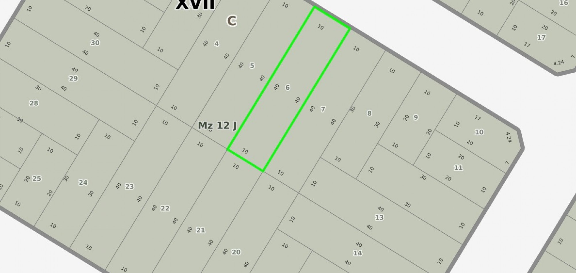 Lote en Claromeco 10x40