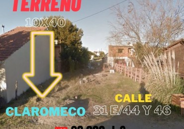 Lote en Claromeco 10x40